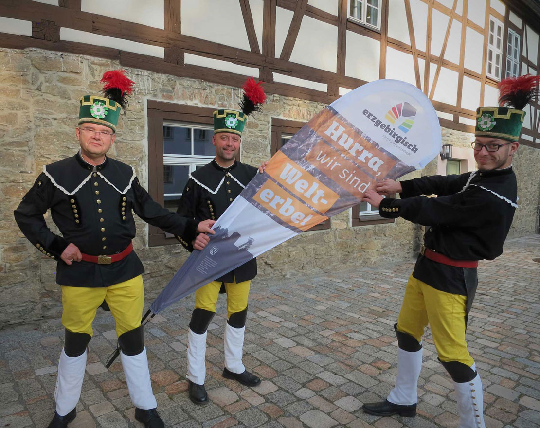 Bergsänger des Erzgebirgsensembles Aue
